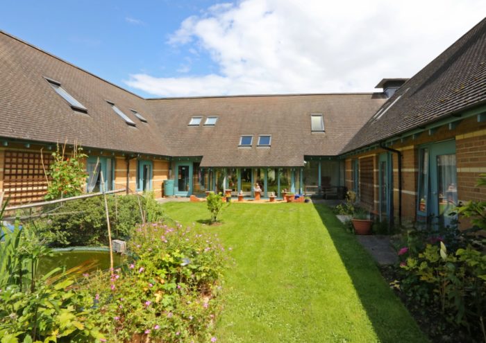 Green garden courtyard